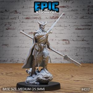 Infernal Knight Attack ‧ DnD Miniature ‧ Tabletop Miniatures ‧ Gaming Monster ‧ 3D Model ‧ RPG ‧ DnDminis ‧ STL FILE