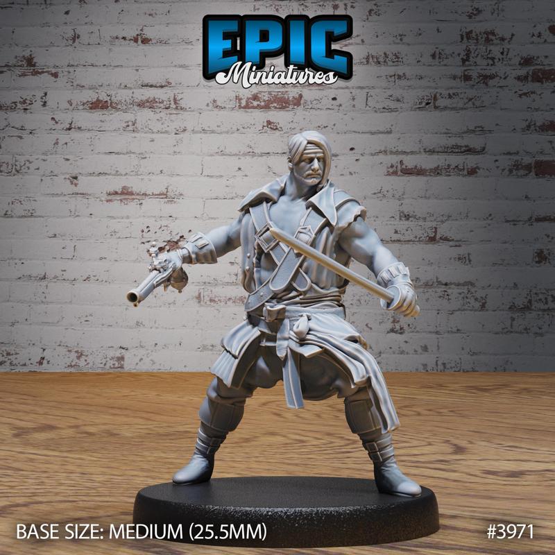 Harbor Worker Attack ‧ DnD Miniature ‧ Tabletop Miniatures ‧ Gaming Monster ‧ 3D Model ‧ RPG ‧ DnDminis ‧ STL FILE