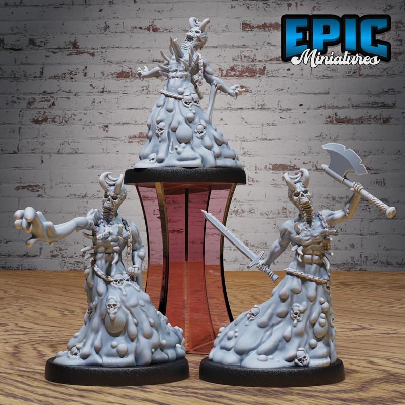 Death Ooze Set ‧ DnD Miniature ‧ Tabletop Miniatures ‧ Gaming Monster ‧ 3D Model ‧ RPG ‧ DnDminis ‧ STL FILE