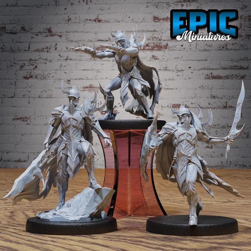 Frost Demon Knight Set ‧ DnD Miniature ‧ Tabletop Miniatures ‧ Gaming Monster ‧ 3D Model ‧ RPG ‧ DnDminis ‧ STL FILE