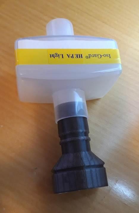 Adapter for Seac Unica to Gibeck Iso-Gard HEPA light 