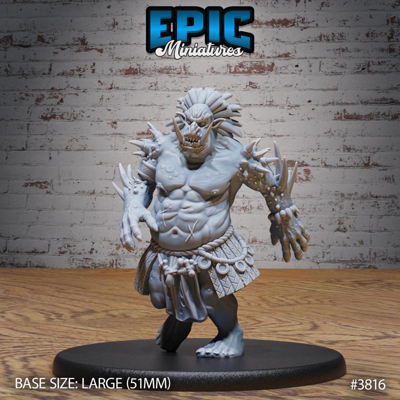 Jungle Troll ‧ DnD Miniature ‧ Tabletop Miniatures ‧ Gaming Monster ‧ 3D Model ‧ RPG ‧ DnDminis ‧ STL FILE