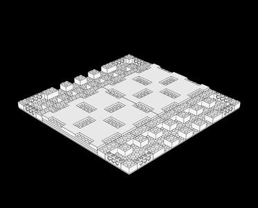 Lego Compatible Pre-Built MILS Plate Base (Straight Road)