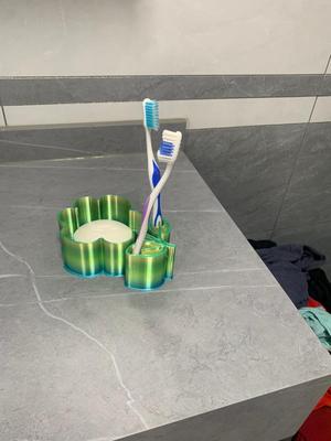 Flowered Soap and Toothbrush holder