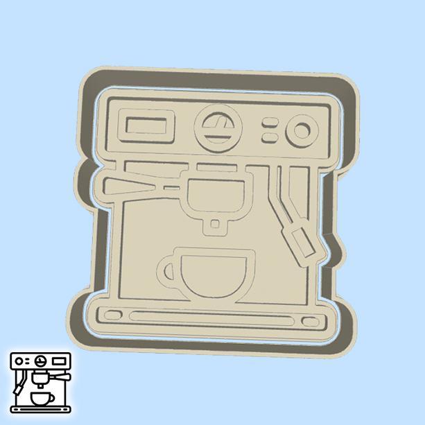 Science and technology cookie cutters - coffee machine (style 1)