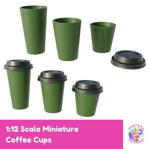 1:12 Scale Miniature Coffee Cups