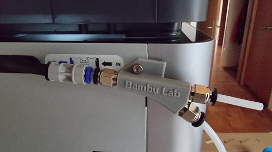 Bowden Tube Y-Splitter with PC4-M6 Connections and Attachment