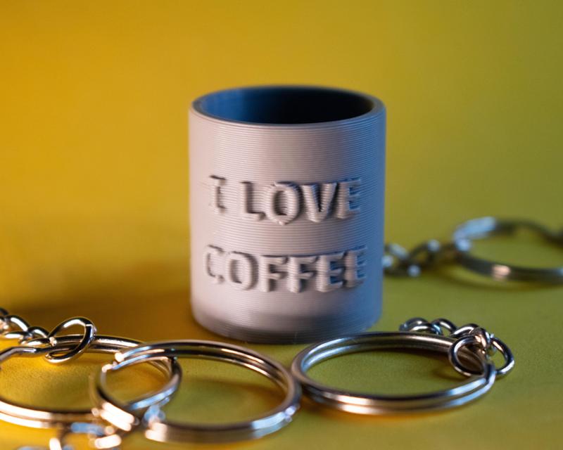 I LOVE COFFEE keychain