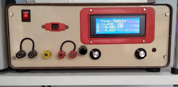 LCD 20 x 4 panel meter frame for power supply
