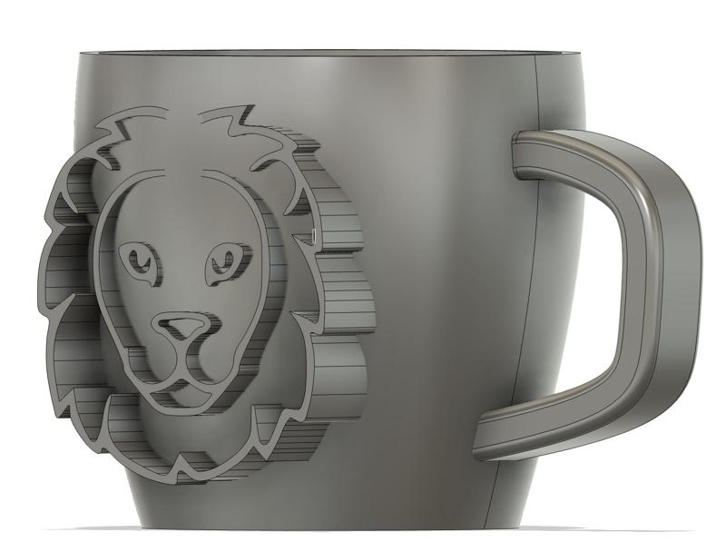 Lion Coffee Cup