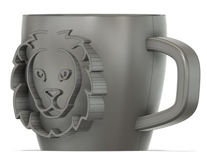 Lion Coffee Cup