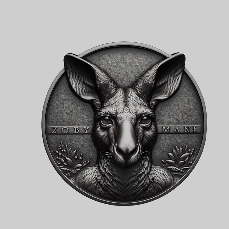 Kangaroo Animal Head Kangaroo Animal Medallion for CNC Router Laser & 3D Printer