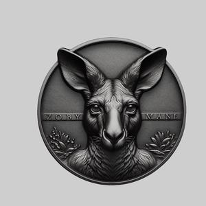 Kangaroo Animal Head Kangaroo Animal Medallion for CNC Router Laser & 3D Printer