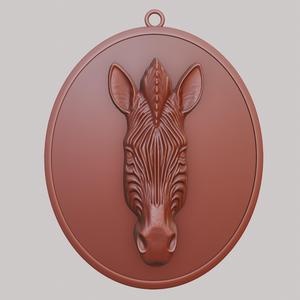 Zebra Animal Necklace Zebra Animal Pendant for CNC Router Laser & 3D Printer