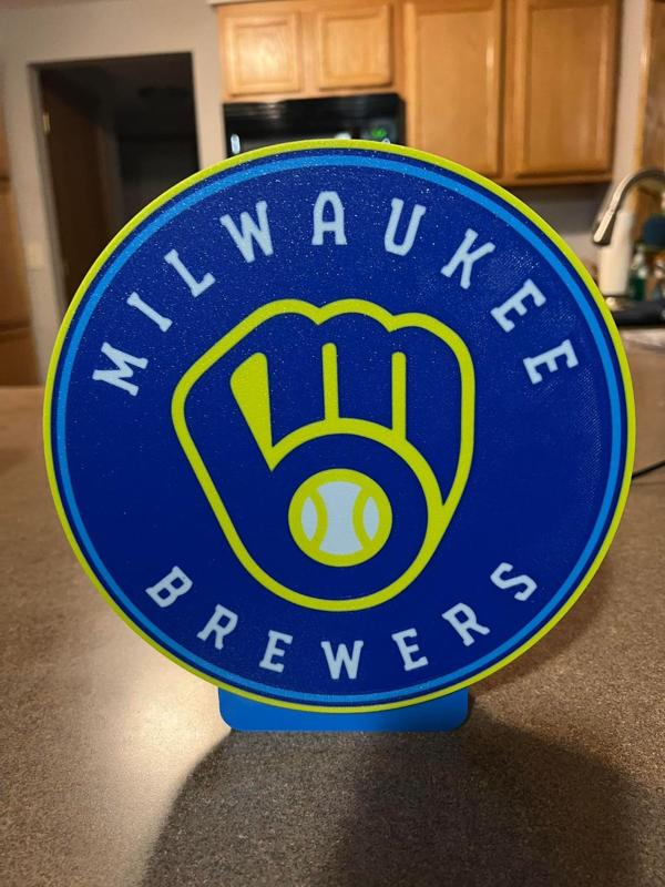 Milwaukee Brewers Light Box with Stand