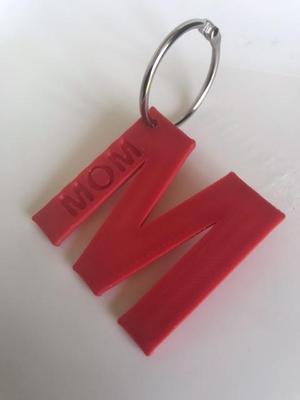 Mom debossed keyring quick print Mothers day gift