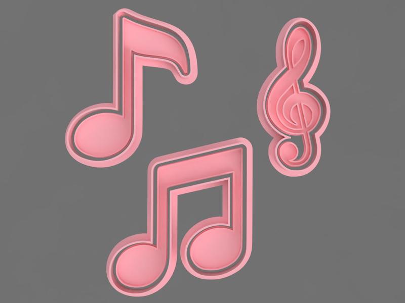 MINI MUSICAL NOTES CUTTER FOR COOKIE AND FONDANT
