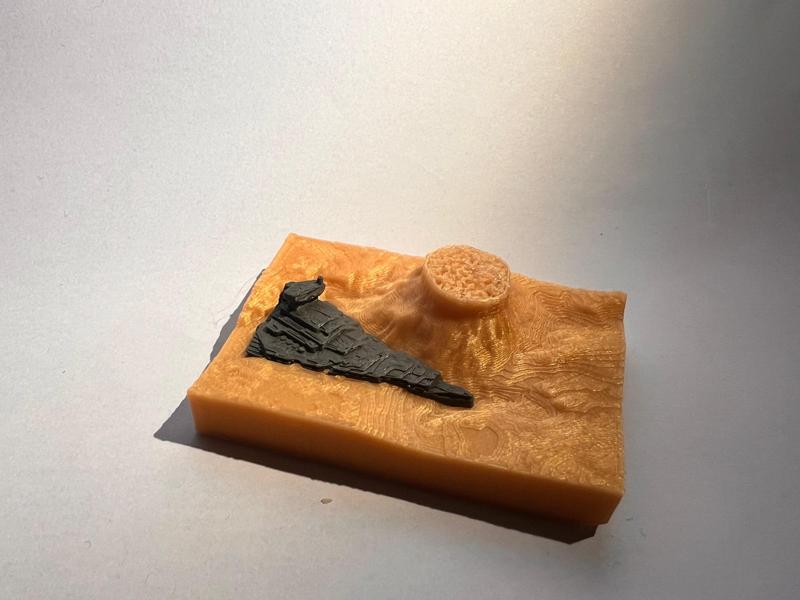 Jedha city with a crashed star destroyer