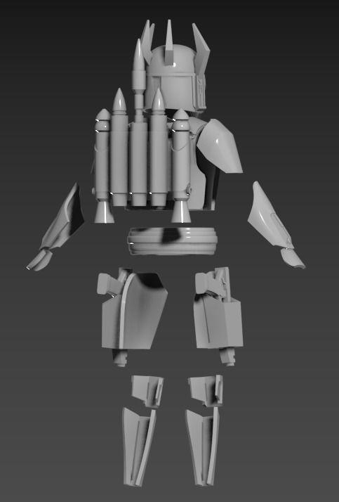 Gar Saxon Mandalore armor files for 6inch figure customs 3D print model