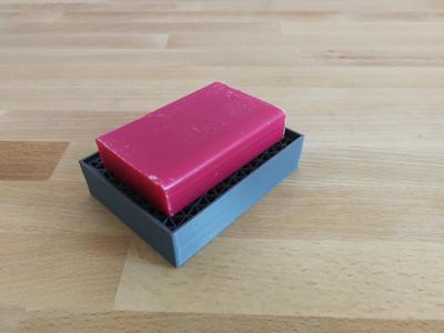 Soap dish modeled in PrusaSlicer
