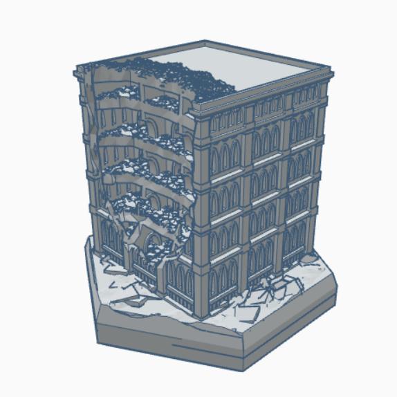 Gothic Ruined Building 103 Hex Map Scale HMSGR103
