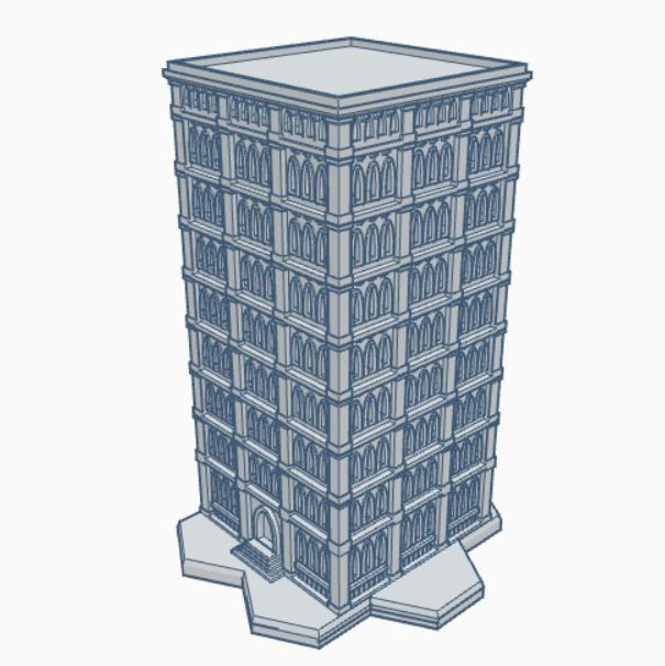 Gothic Building GHB107 With Hex Base