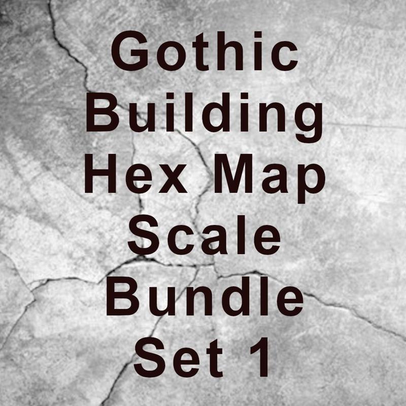 Gothic Building Hex Map Scale Bundle Set 1