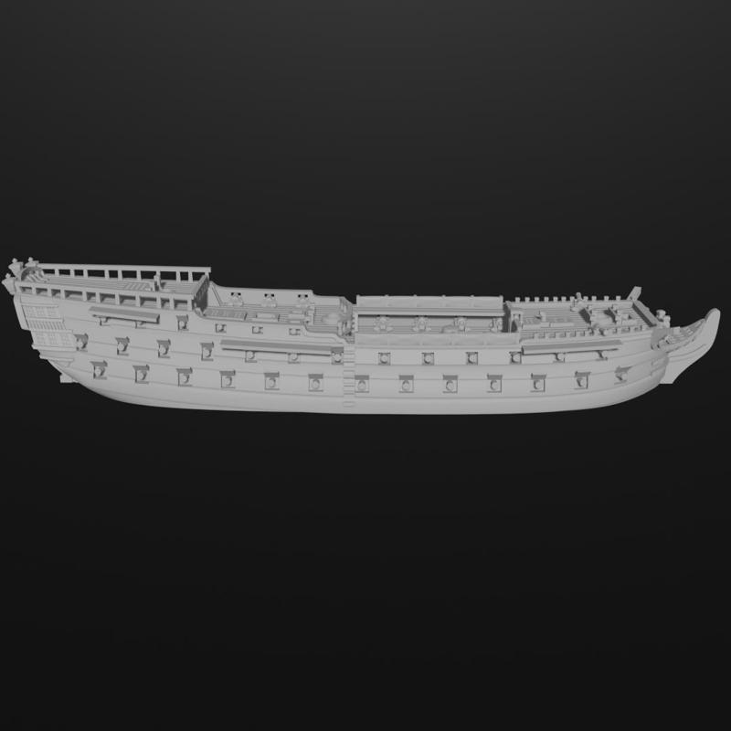 GB Ardent-class 3rd rate  (64 guns), 1764-1816 & Blender Exporter, AOA-GB-11