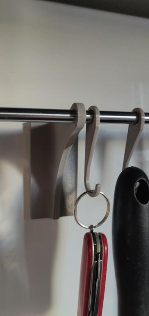 Kitchen utensil holder 8mm smooth rod