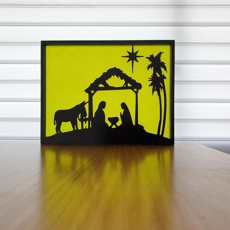 Christmas Nativity Silhouette Art