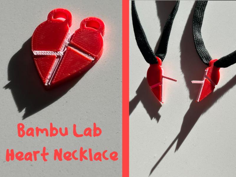 Bambu Lab Valentine's Necklace