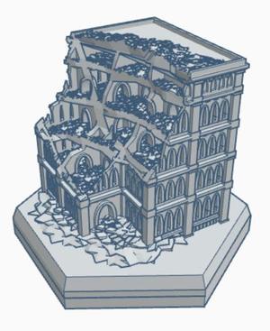 Gothic Ruined Building 71 Hex Map Scale HMSGR071