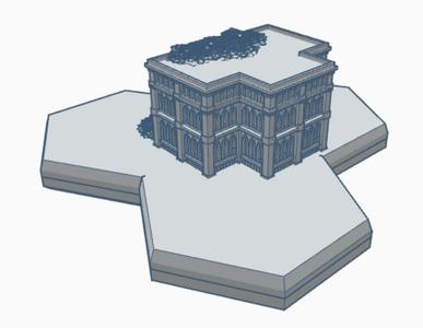 Gothic Ruined Building 53 Hex Map Scale HMSGR053
