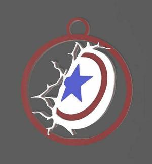 2 CAPTAIN AMERICA IRON MAN CHRISTMAS ORNAMENTS