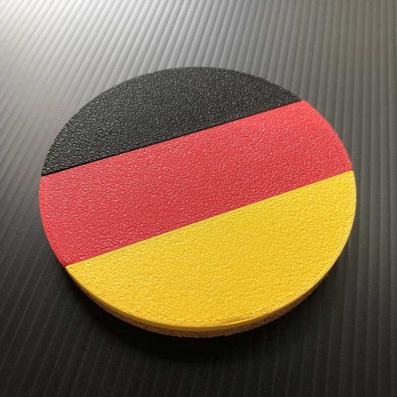 Tricolor ( Germany Austria Netherlands France Hungary Italy Romania Estonia ) - Flag Coaster