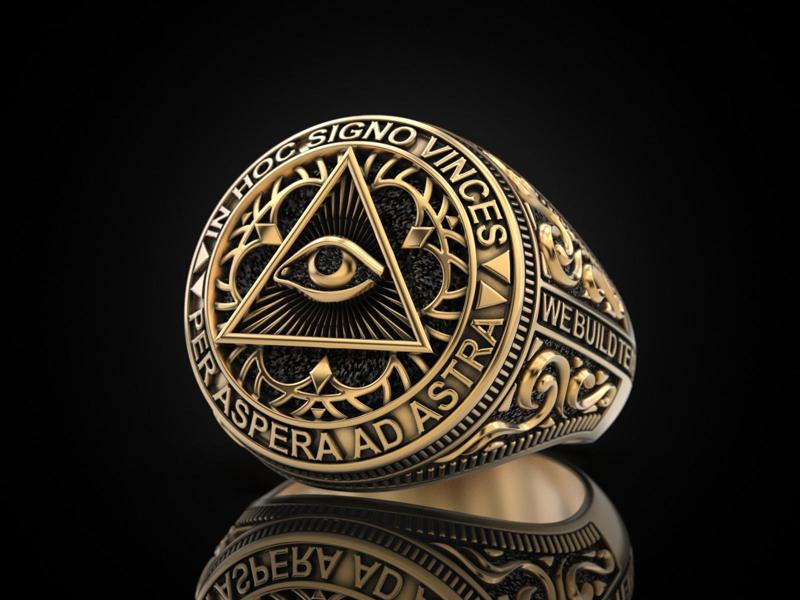 Classical Masonic ring