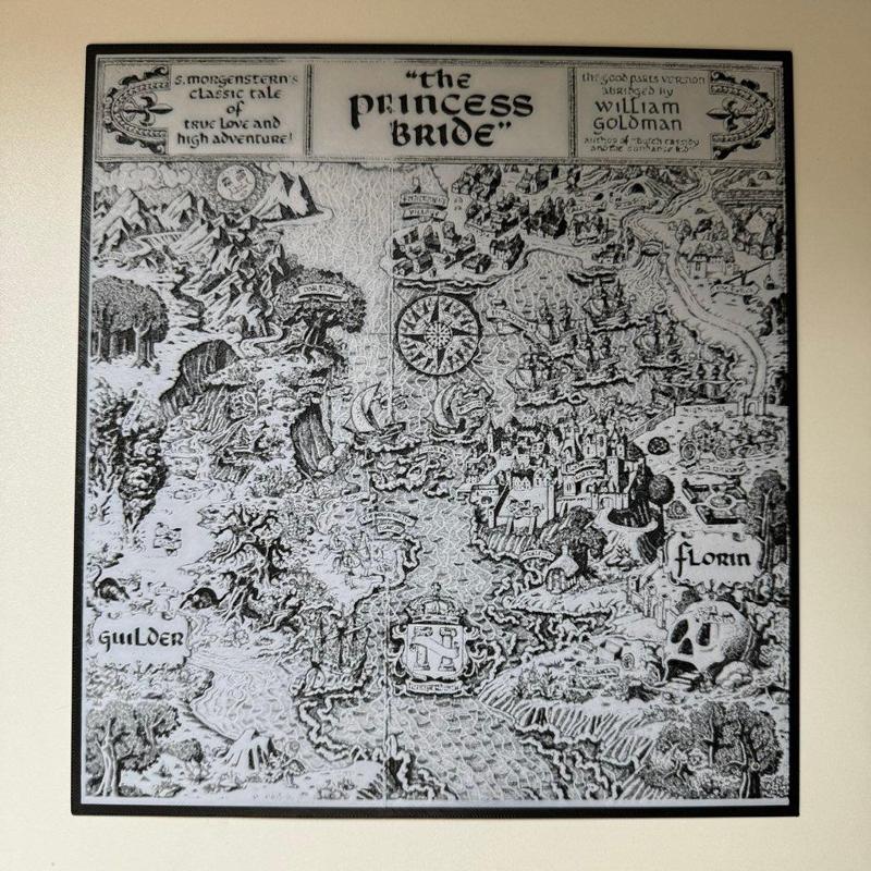 Map from the Princess Bride - Hueforge Print