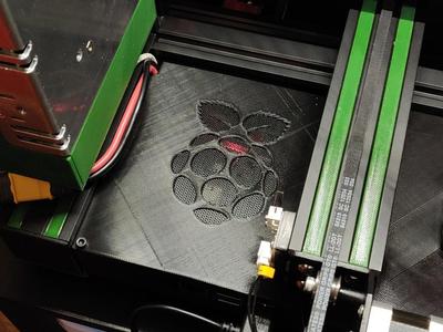 Left Lid with Raspberry Pi Logo Cutout