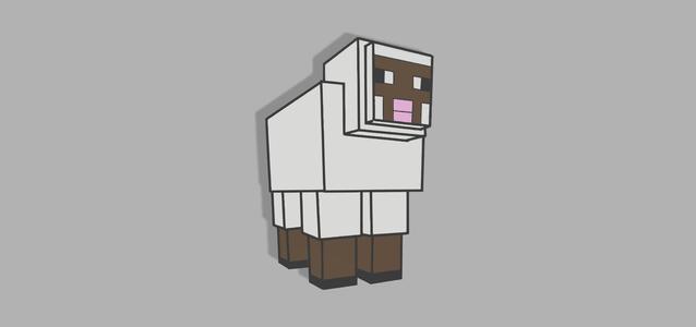 minecraft sheep wall plaque