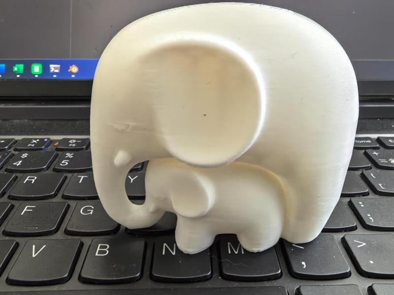 Mother and baby elephant