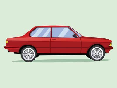 Retro Red Coupe – 3D Printable Toy Car Model