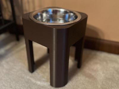 Elevated dog bowl holder