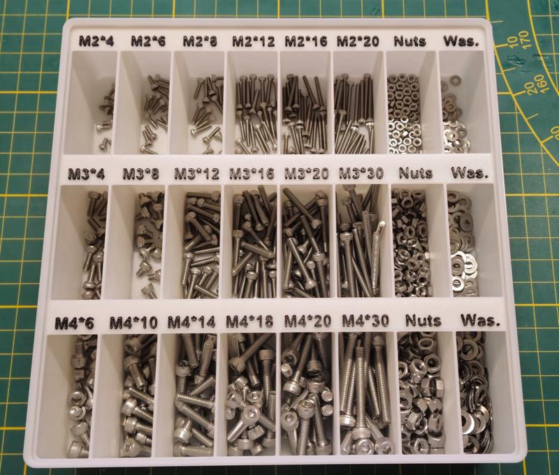 Gridfinity VIGRUE 1080Pcs Schrauben Set Organizer