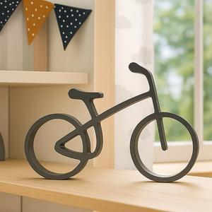 Kids Bicycle Silhouette – 3D Printable Line Art Bike Decor