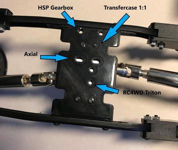 Skidplate SCX10 for various Transmissions