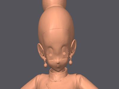 Chi-Chi DragonBall (Z) 3D Model 