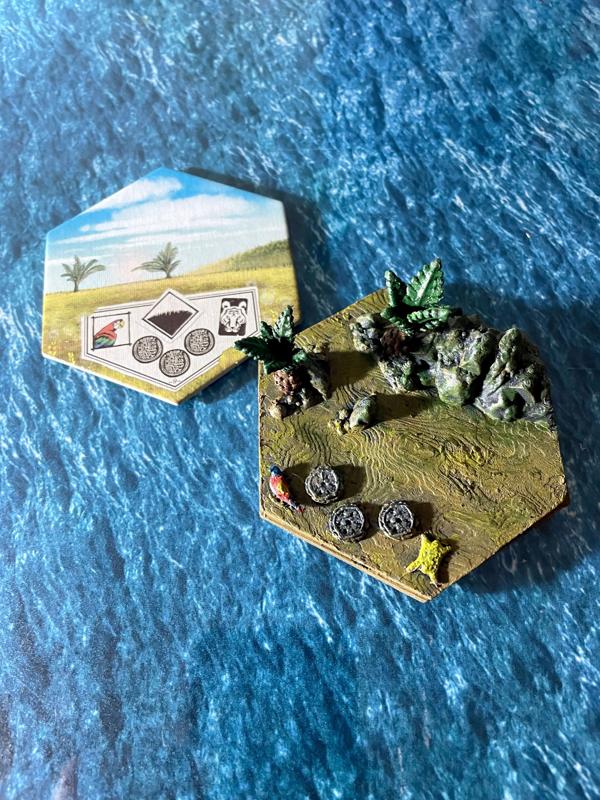 Loseta Isla 3D Steppe - Robinson Crusoe: Adventures on the cursed island - board game lucified