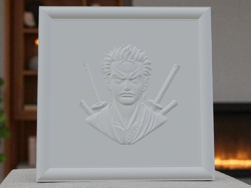 Zoro One Piece Frame Burst 3D Print