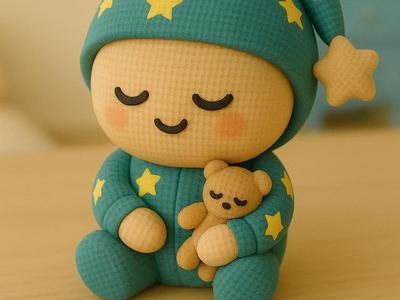 Starry Baby – Calming 3D Printable Figurine