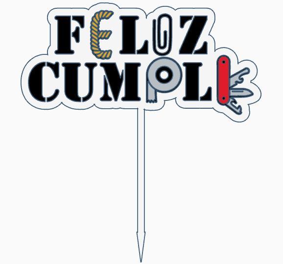 Happy Birthday Topper (MacGyver)